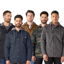 Dickies Mens Water Repellent Duck Hooded Shirt Jacket - TJ213 - New