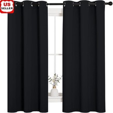 Blackout Curtains Room Darkening Thermal Insulated Noise Reducing Grommet Panels