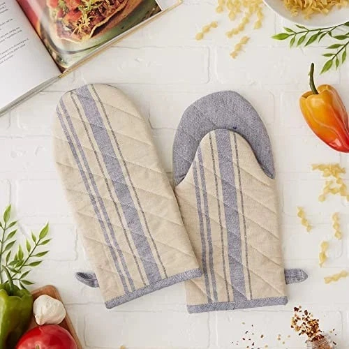  Raya Francesa, Colección Cocina, Azul Náutico, Mitones Horno, 2 Unidades  Foto 4 de 4