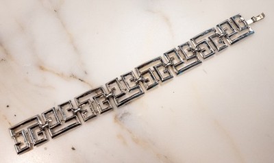 Vintage Trifari Greeek Key Panel Braclet- 1960s