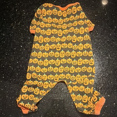Warm Halloween Pumpkin Print Dog Jumpsuit Orange Black S Polyester Cotton