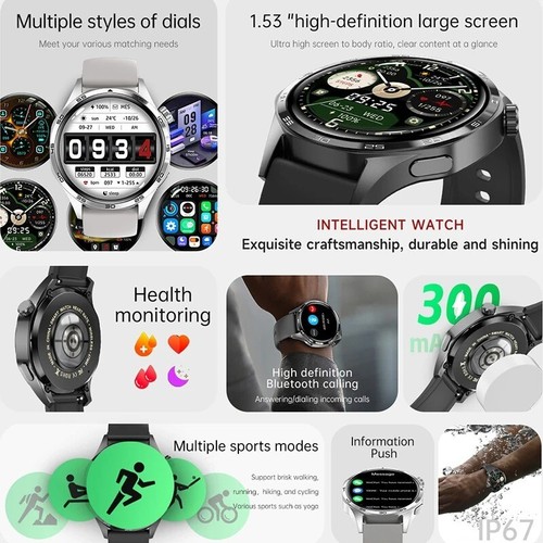 GT5 PRO Smart Watch Men Watch 5 Pro AMOLED HD Screen Bluetooth Call GPS - Picture 2 of 7