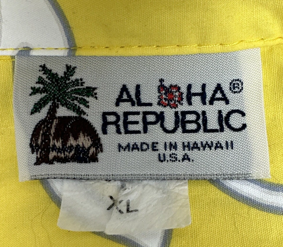 Camisa Hawaiana De Colección Aloha Republic Hombres XL Colorida Estampado Floral Mangas Cortas Foto 2 de 4