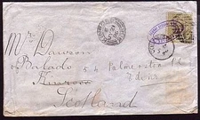 CEYLON 1896 cover Colombo to Scotland......................................32092