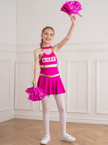 Kids Girls Cheerleading Outfits Dance Costume Dress Uniform Dress Up Party - Picture 123 of 130