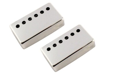 NEW - Nickel-Silver Pickup Covers (2), 53mm (2-3/32'') Spacing - NICKEL