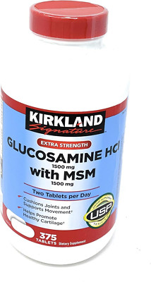 Glucosamine MSM Joint Support Supplement 375 Tablets for Mobility & Flexibility