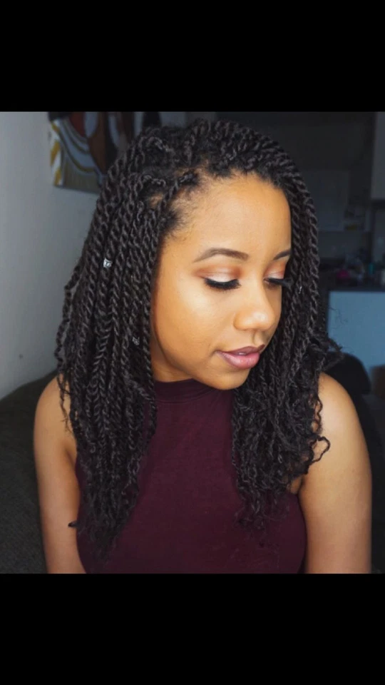 Pelucas trenzadas rizadas pelucas sin encaje para mujer pelucas trenzadas cortas sintéticas  Foto 2 de 4