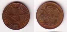 4 Pfennig Kupfer M&uuml;nze Deutsches Reich 1932 A  (111745)