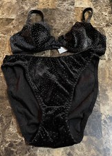 VINTAGE SECRET TREASURES VELVET/VELOUR BRA PANTY SET 1990 S BRA 34B PANTY 5