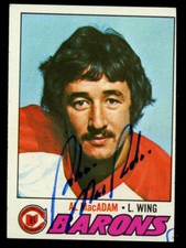 Al MacAdam #149 signed autograph auto 1977-78 Topps Hockey Trading Card