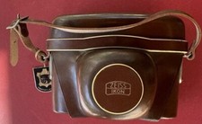 VINTAGE ZEISS IKON BROWN LEATHER CASE, SUPERB CONDITION