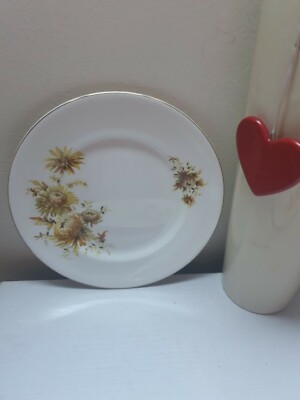 Vintage/alter DORCHESTER Porzellan Teller Fine Bone China Blumen Details 