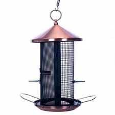 Cottage Garden 12" Copper Finish Surdy Mesh Metal 3 Lb. Nut, Seed Bird Feeder