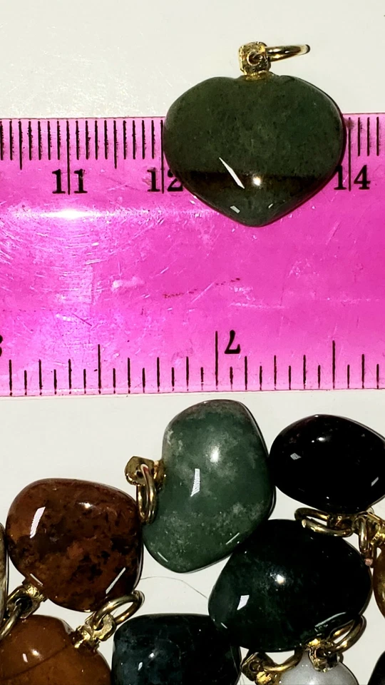 Colgantes Corazón Mezcla Ágata 10 a 22mm Dije Natural Gotas de India 12 piezas lotes Foto 4 de 4