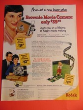 1953 KODAK BROWNIE MOVIE CAMERA only 39.75 photo art print ad