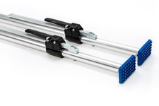 2x Alu Klemmbalken mit Gummif&uuml;&szlig;en Klemmbalken f&uuml;r Transporter 1,68 - 2,05 m