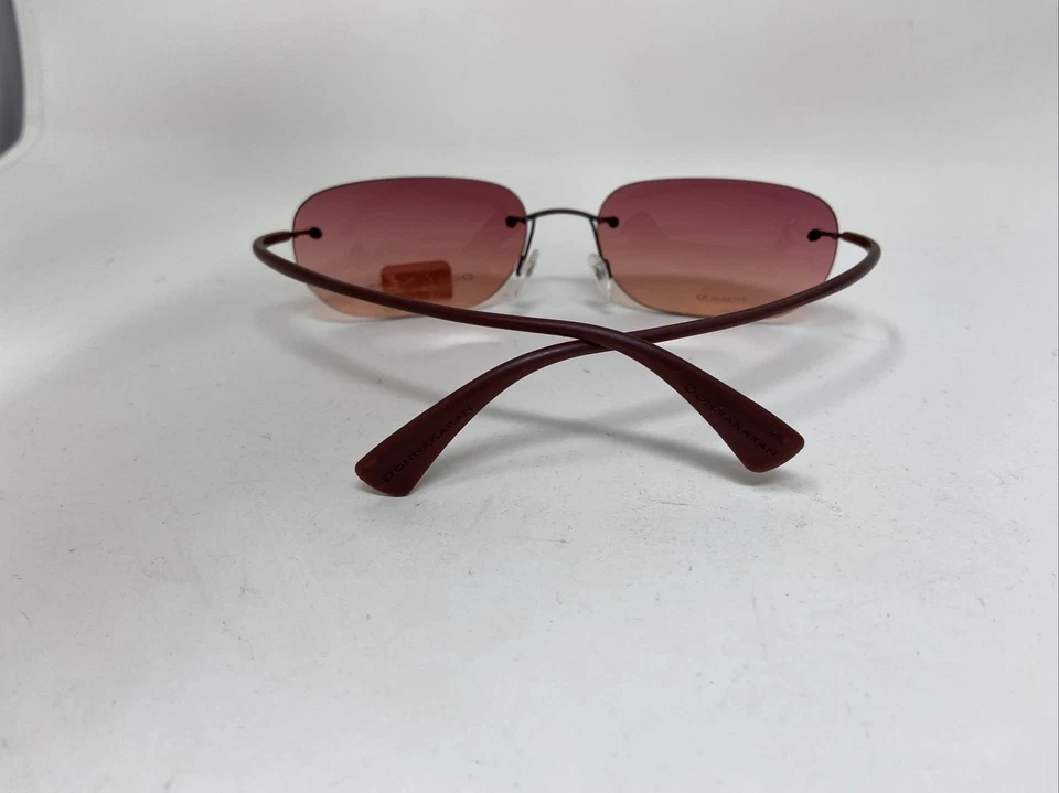 DONNA KARAN 9709s 692 59/17/150 ITALY BURGUNDY W/ PINK RIMLESS GN60 Foto 3 de 4