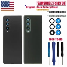 Rear Back Battery Cover + Camera Lens Glass For Samsung Galaxy Z Fold3 5G F926U