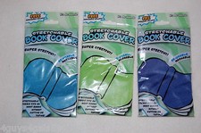 THREE BOOK COVERS LOT Stretchy Fabric FITS UP TO 8x10 Blue LIME GREEN Dark Blue