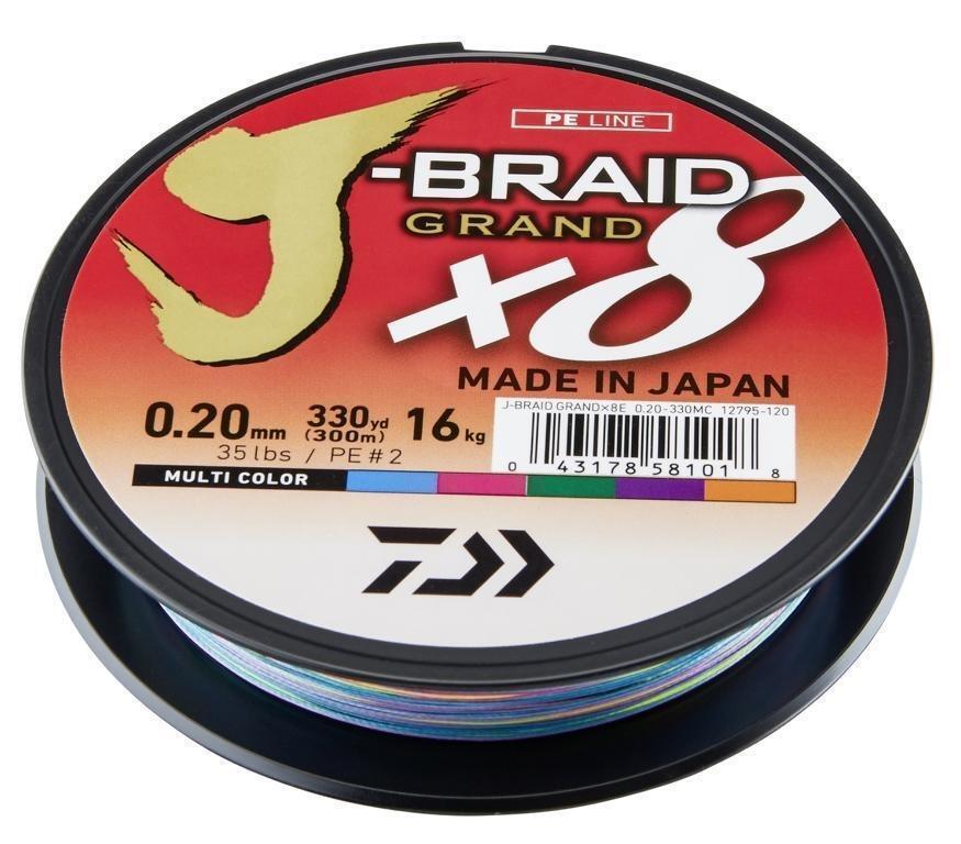 Daiwa J-Braid Grand X8E 006мм 50кг 3000 м Многоцветный шнур из гефлохтена 34390₽