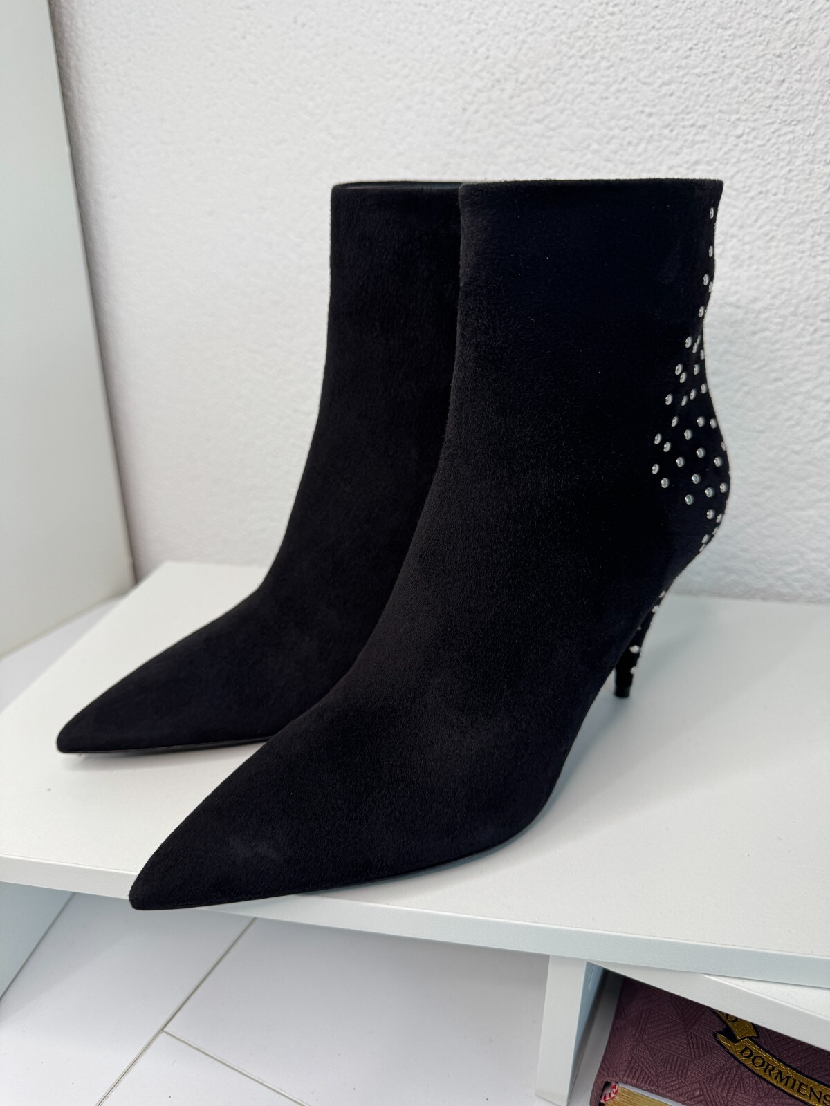 Stivaletti Saint Laurent Kiki tacco alto nero argento numero 37 buone condizioni