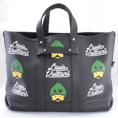 Louis Vuitton Nigo Trolly Tote Bag M59373 Black Duck Crossbody