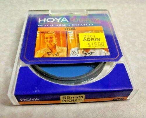 55mm Hoya 80B Blue Glass Lens filter 80 B Japan Coated Color Conversion Round - Imagen 1 de 3