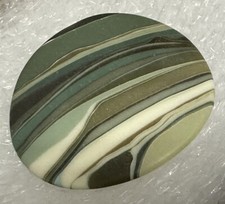 Vintage Belt Buckle CHARMANT BEVERLY HILLS Layered Green Ombre Sandstone