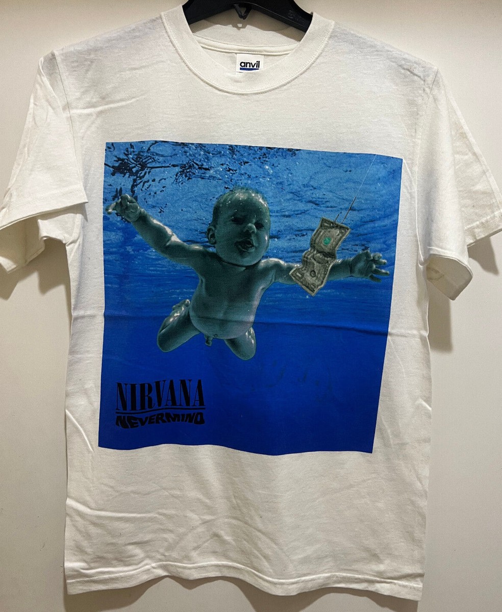 NIRVANA NEVERMIND Vintage 1992 T-Shirt - White Color T-Shirt NIRVANA NEVERMIND Vintage 1992 T-Shirt - White Color T-Shirt