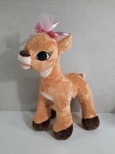 Dan Dee Rudolph Clarice Plush Collectors Choice Pink Bow 14" Stuffed Christmas