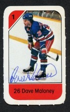 Dave Maloney signed autograph auto 1982-83 Post Cereal NHL Hockey Card