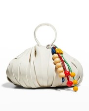 Simon Miller Scrunch Pleated Hobo Bag Macadamia $555