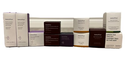 Innisfree *lot 6 full size procucts + samples *orchid-black tea-9 solutions*NIB
