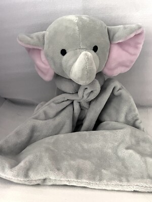 Little Elephant Baby Plush With Blanket Attached Gray Color