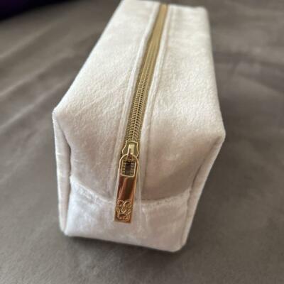 Guerlain Abeille Royal Pouch Beige Gray Velvet Plain Cosmetic