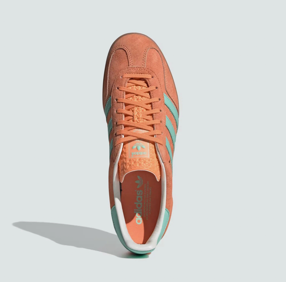 New Adidas Gazelle Indoor Shoes - Easy Orange/ Clear Mint (IH7499