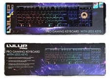 LVLUP PRO GAMING LED Keyboard - Black Keyboard with LED Keys