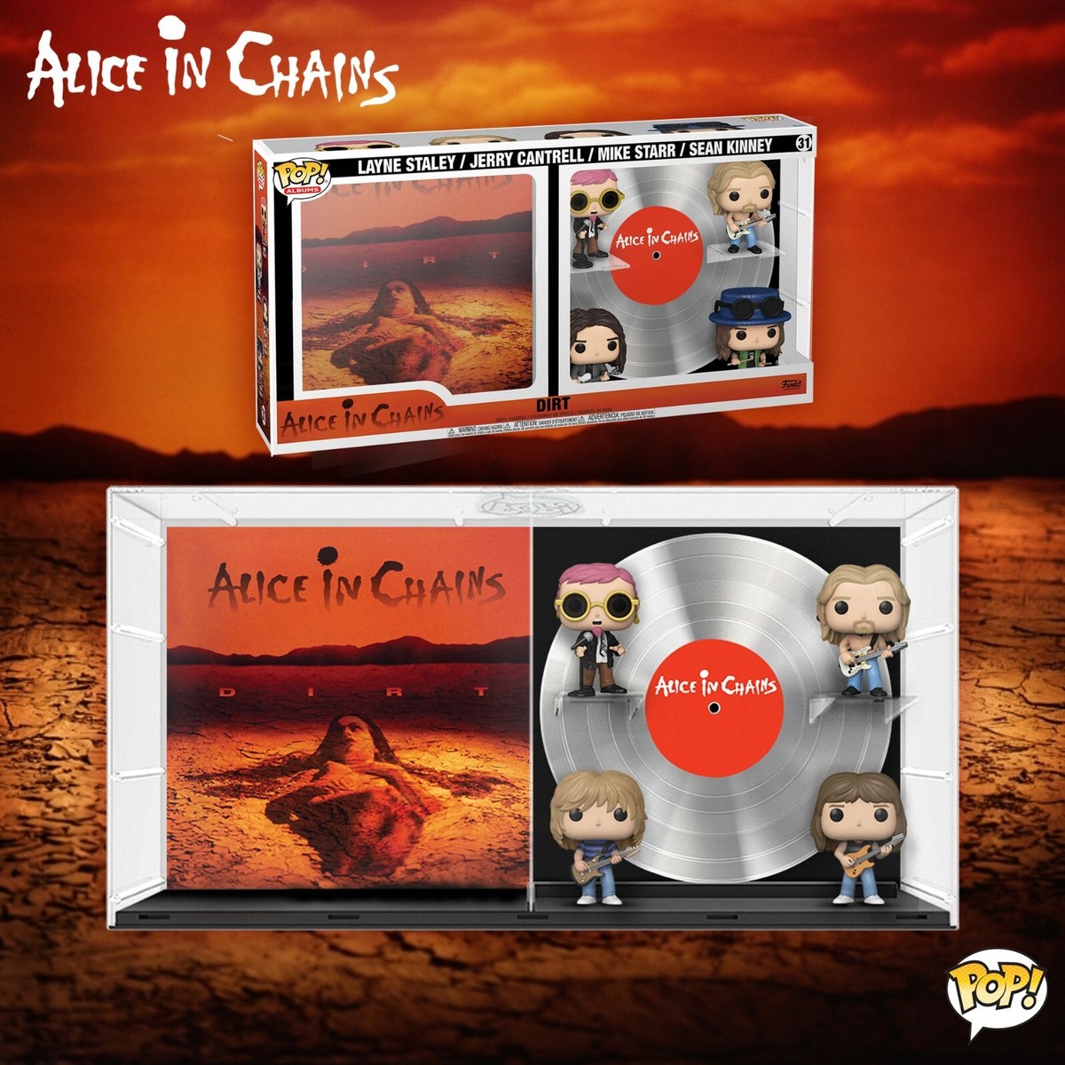 Funko Pop Vinyl ALICE in CHAINS - Dirt # 31 (Album Pack Funko Pop Vinyl ALICE in CHAINS - Dirt # 31 (Album Pack