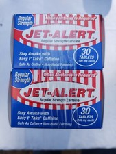 2 boxes Jet Alert 100mg Caffeine Tablets Regular Strength 60 count exp 5/26