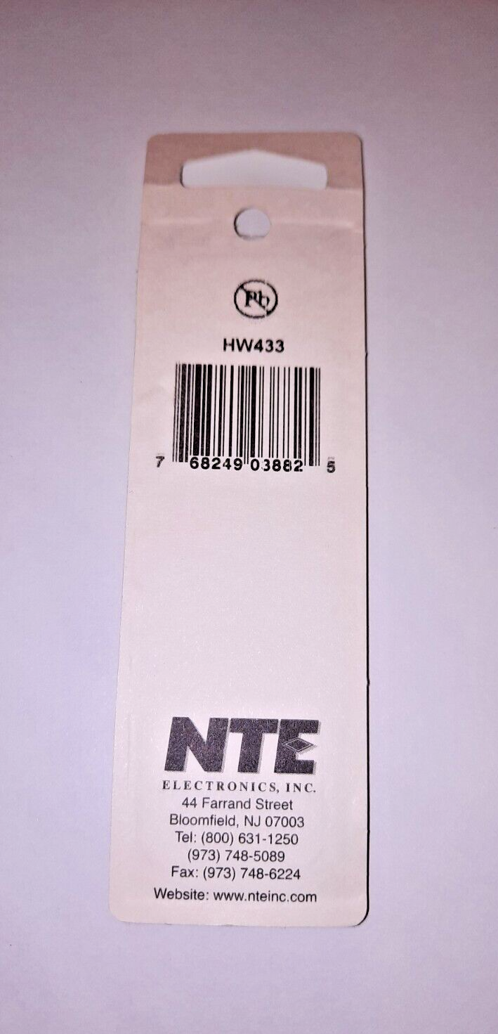 Resistore NTE Electronics HW222 – 2.2k Ohm 1/2W, Metal Film, Flameproof, Axial Lead
