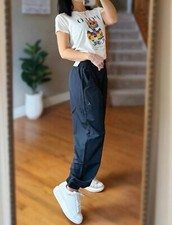Nike Jordan Jumpman Woven Jogger Pants Black Standard Fit Womens S DZ3375-010