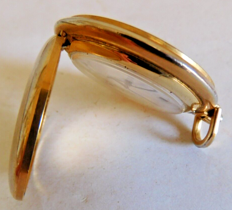 ESA 963-126 POCKET WATCH. COLIBRIA QUARTZ DATE RUNNING, NEEDS