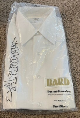 Vintage NOS Arrow Bard Shirt Mens Size 17 Perma Iron 