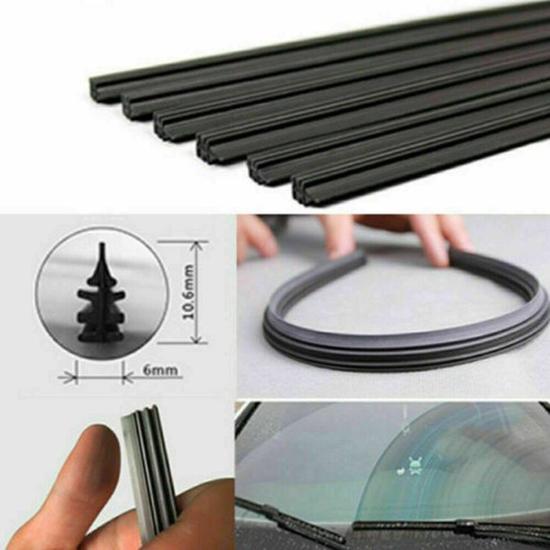 2Pcs 24'' 6mm Car Bus Silicone Frameless Windshield Wiper Blade Refill Universal - Picture 5 of 15