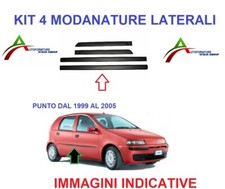 KIT 4 MODANATURE LATERALI PORTE PER PUNTO 3 PORTE DAL 1999 AL 2005