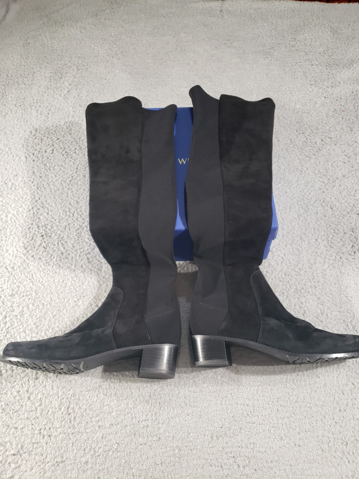 stuart weitzman reserve boot black suede