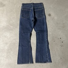 Vintage Levis 684 Orange Tab Bell Bottom Talon Zip Hippie Big E Jeans 28x28 Rare