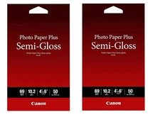 Canon Photo Paper Plus Semi-Gloss SG-201 Inkjet Paper, 4x6", 50 Sheets, 2-Pack