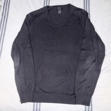 Joseph A Bank Men  s Black V-Neck Sweater Size Medium